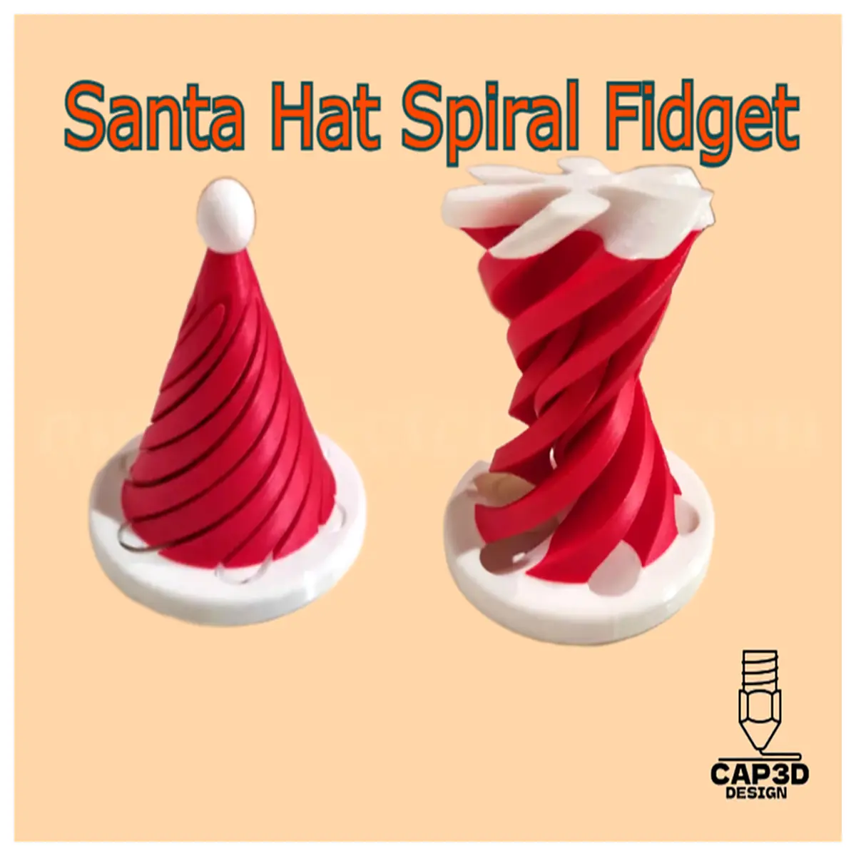 funny christmas hat fidget spinner stress relief toy for adults kids anxiety relief