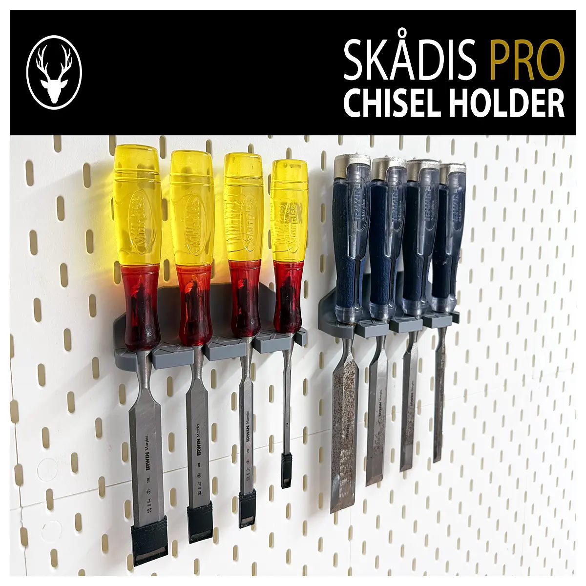 duty chisel holder rack organizer for workshop tool storage pegboard accessories