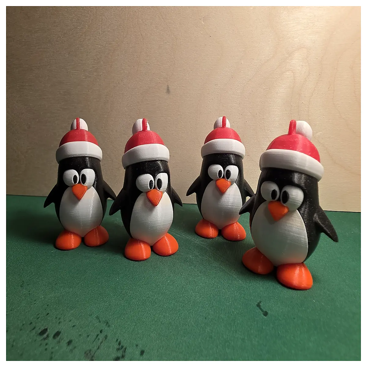 crystal penguin linux tux christmas tree ornament holiday home decor gift
