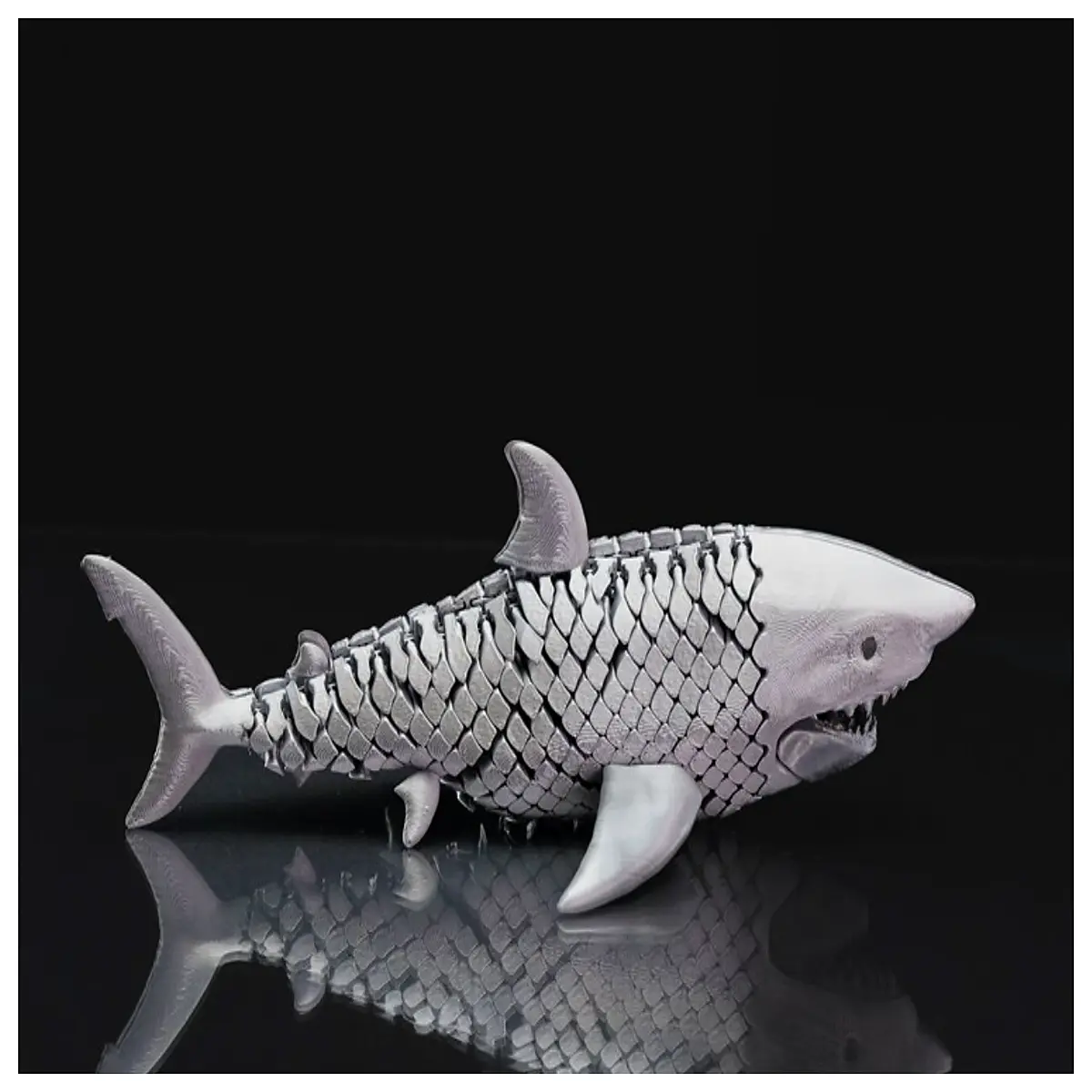 articulated shark phone case no support needed direct print flexible jaw design