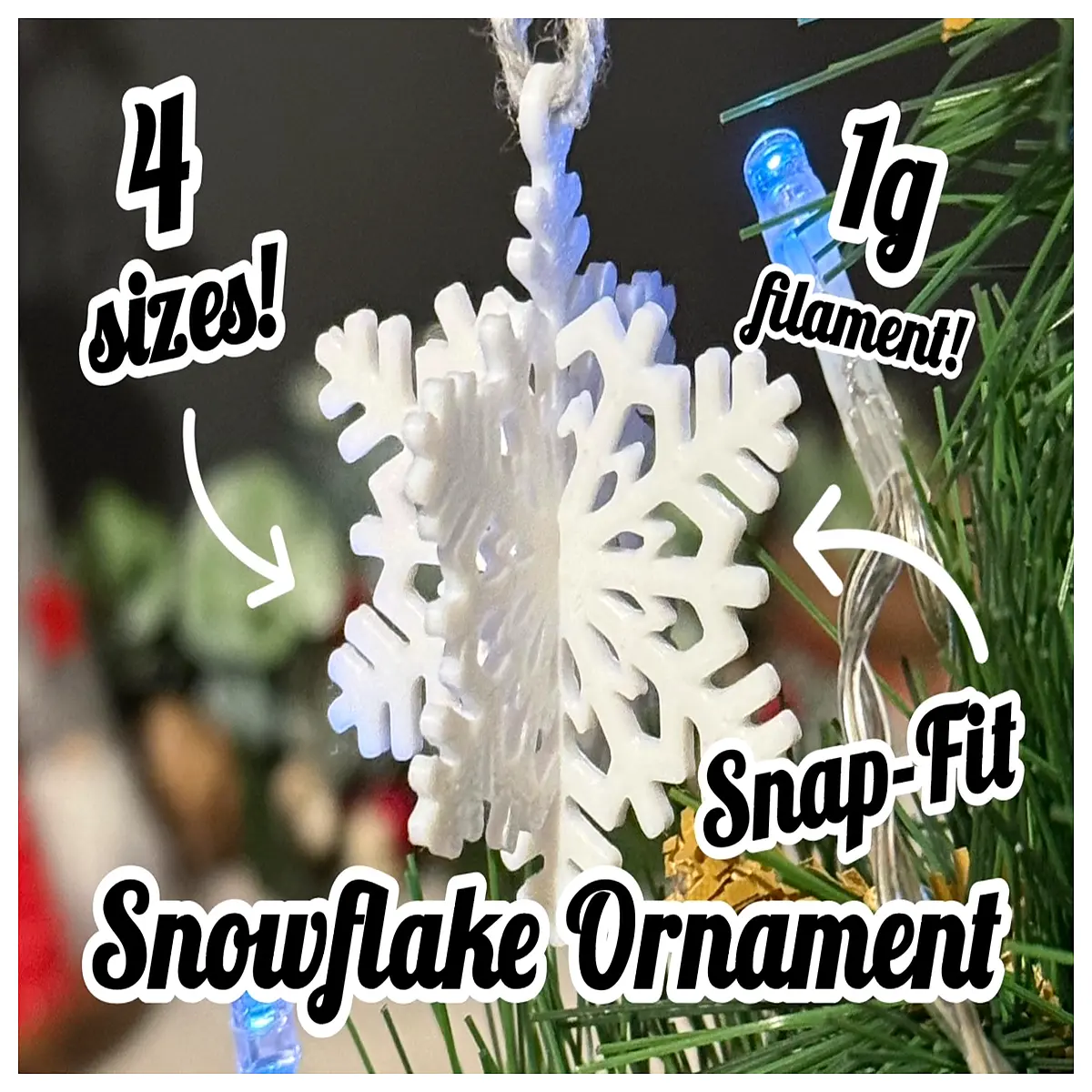 snap snowflake christmas tree ornaments hanging decorations for holiday home decor
