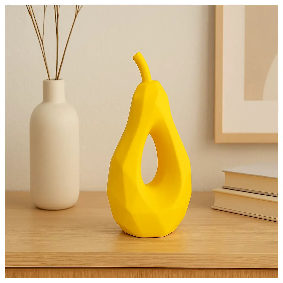 artificial pear decor for home shelf kitchen countertop office desk fruit vase centerpiece table arrangement