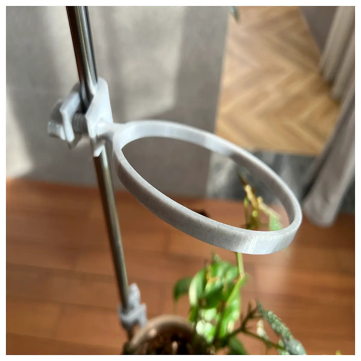 12mm linear rod flower pot ring clamp bracket support clip for trellis