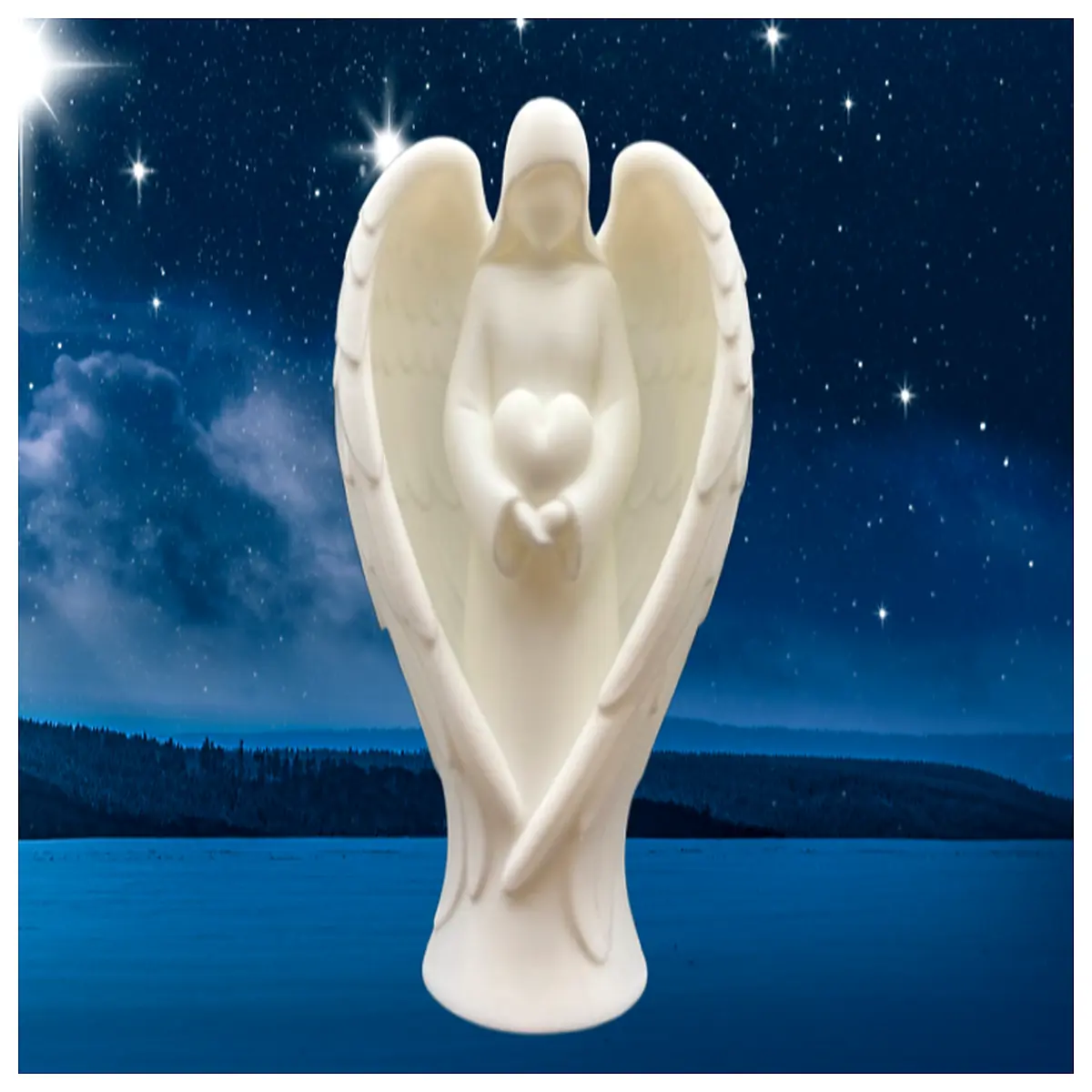 shaped angel figurine cute angel decor for nursery religious gift with motif angel statue with accent