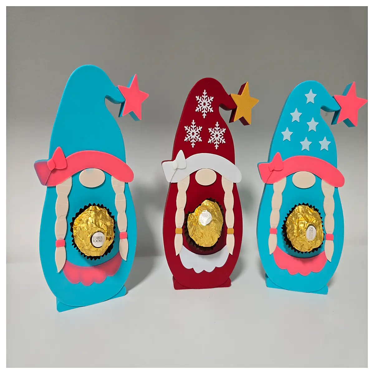 christmas elf holding chocolate women holiday party favors