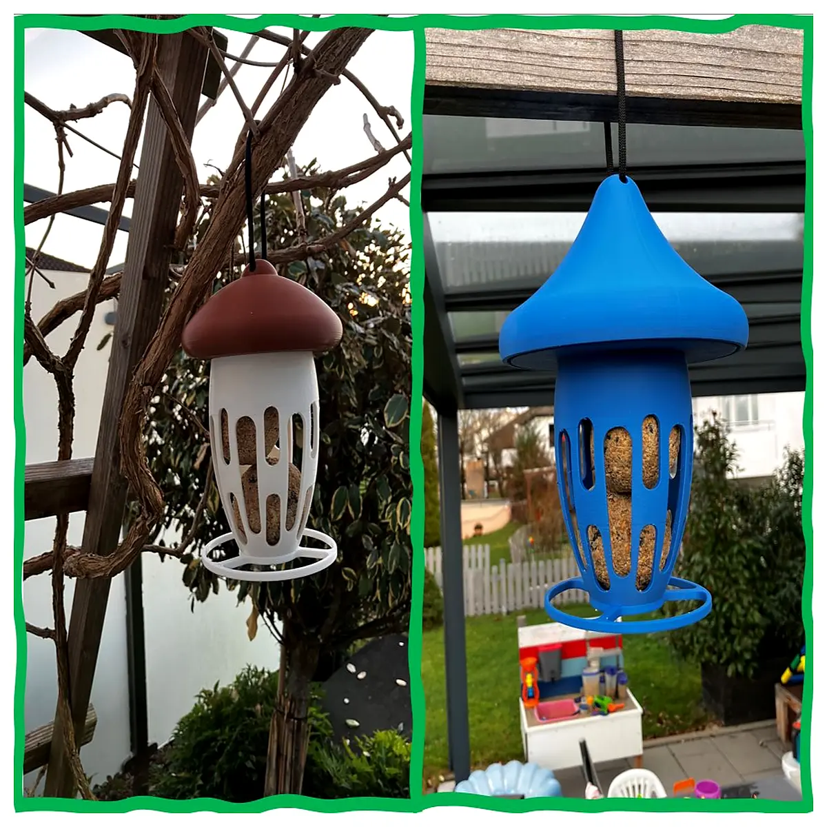 squirrel proof bird feeder balls hanging wild bird seed spheres outdoor garden wildlife feeding station