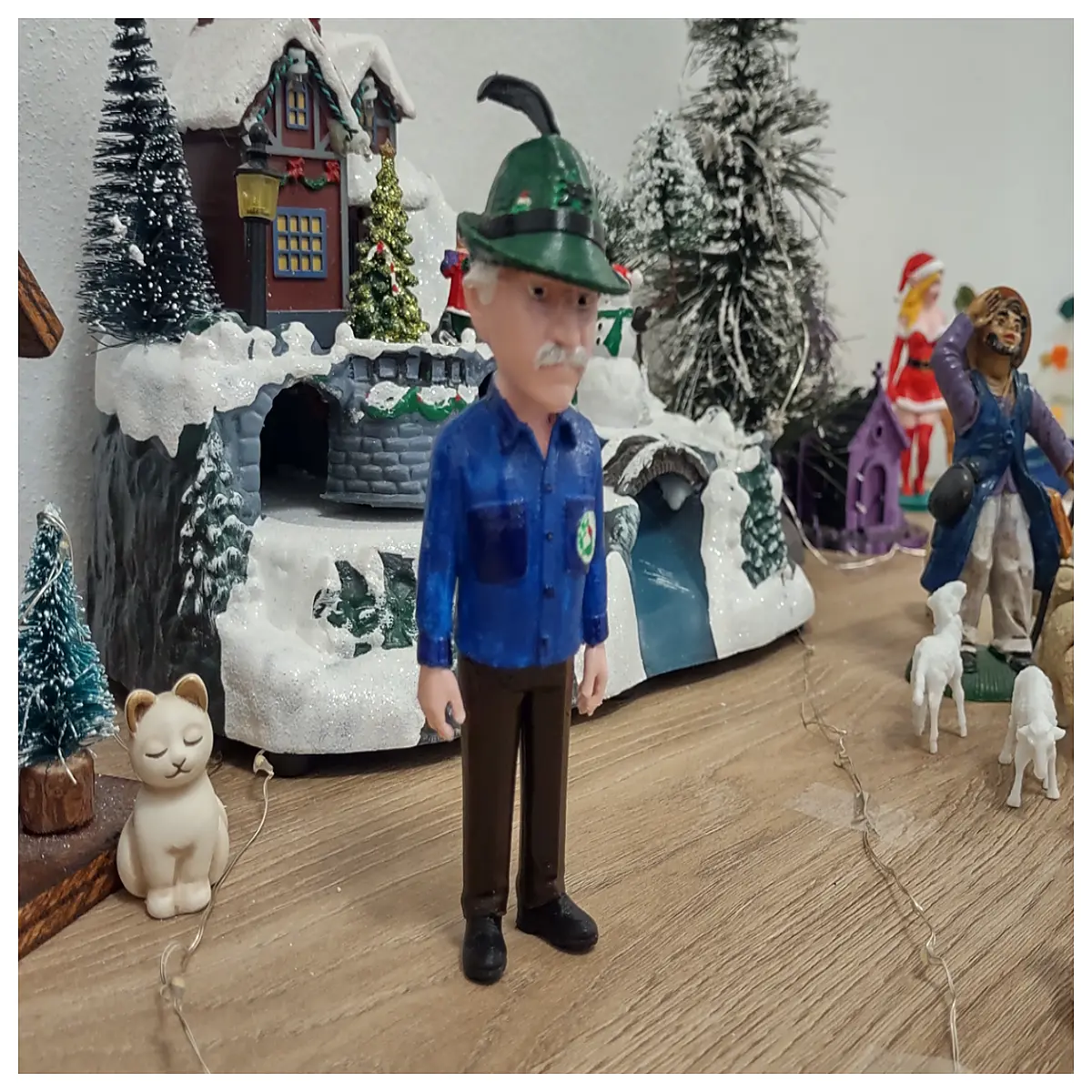 statue resin garden decor outdoor wildlife sculpture for patio yard landscaping