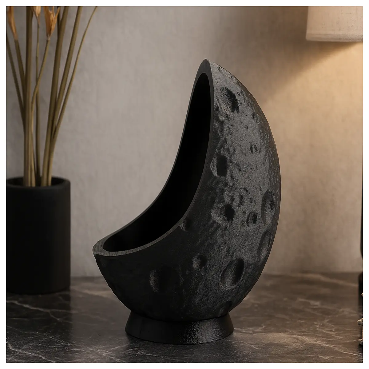 moon crater bowl modern home decor space themed table centerpiece minimalist ceramic serving dish for kitchen counter