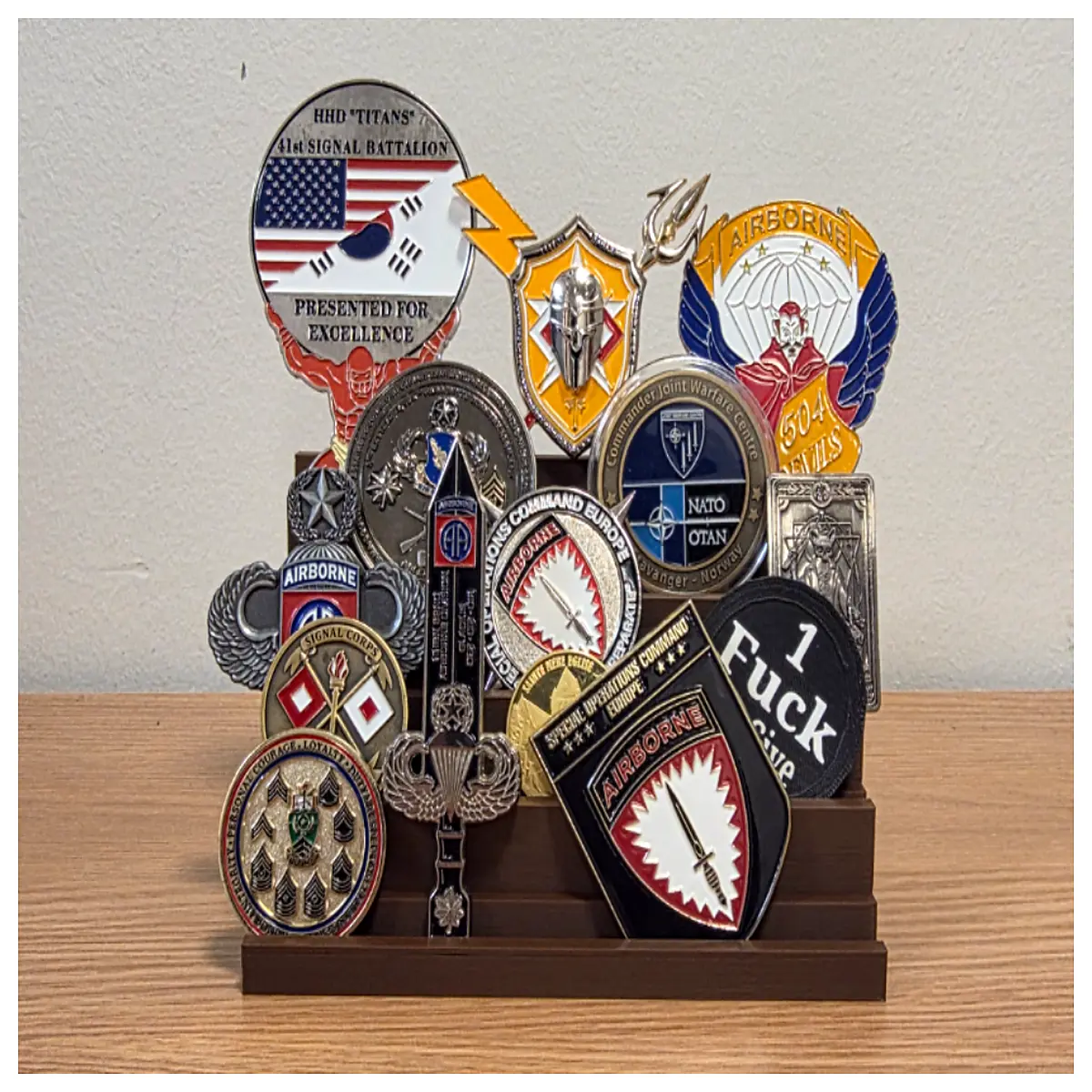 challenge coin holder for collectible military coins