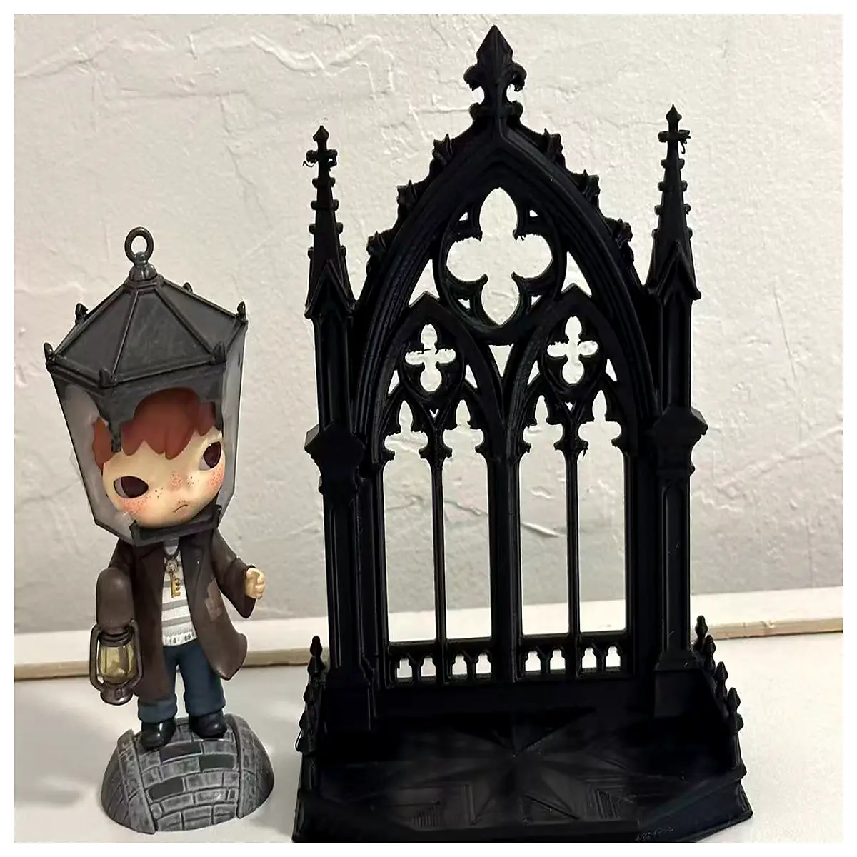 gothic arch statue shelf decorative figurine for desk dark academia aesthetic room decor goth style collectible