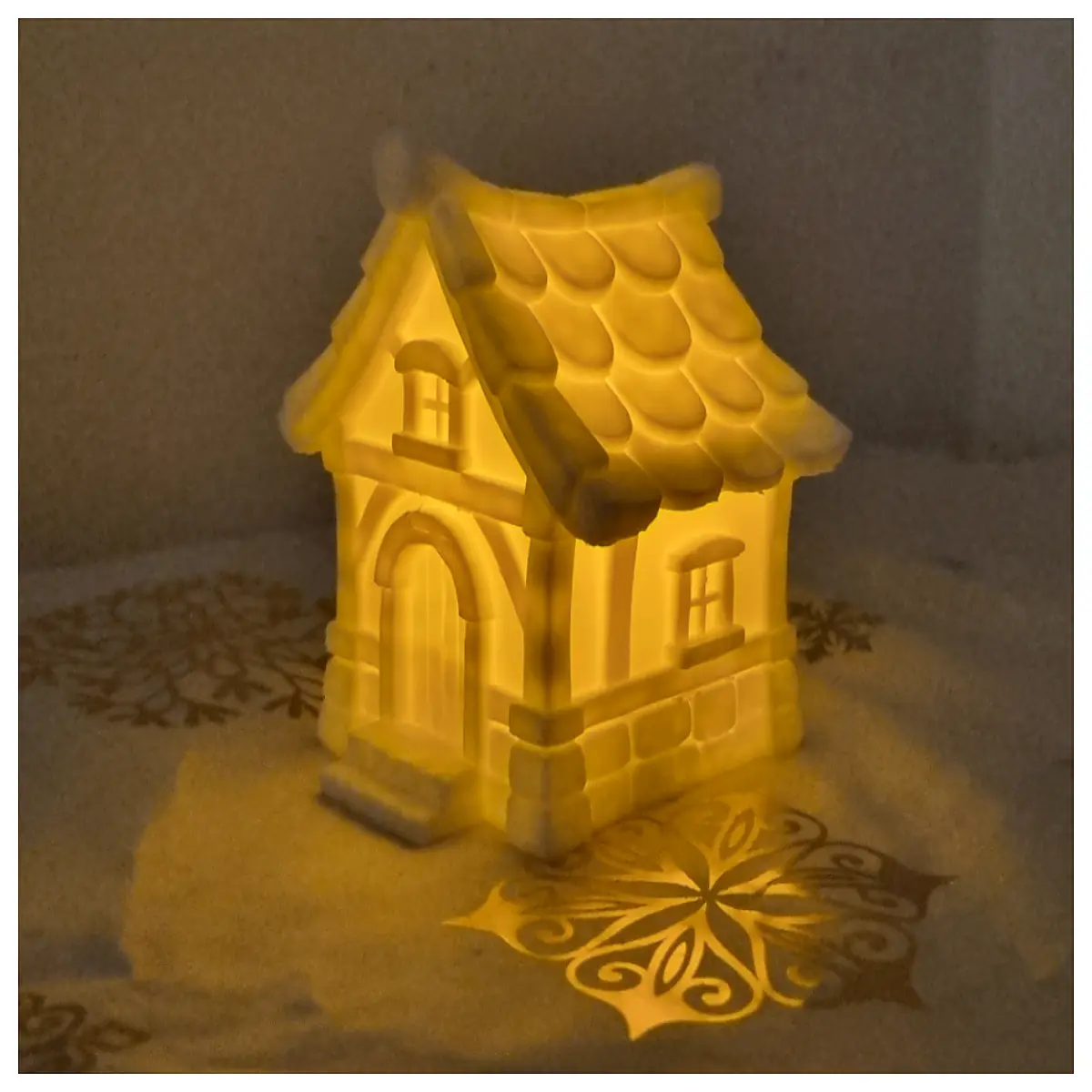 christmas village scene house with bridge diy miniature diorama for holiday decor