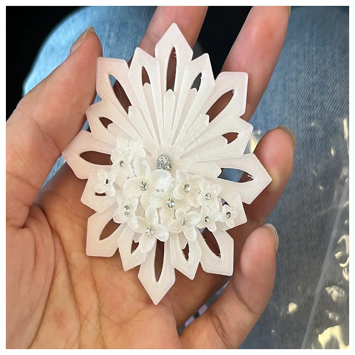 realistic snowflake wall decals for winter decor frost window clings for holiday parties artificial ice crystal stickers for christmas craft projects