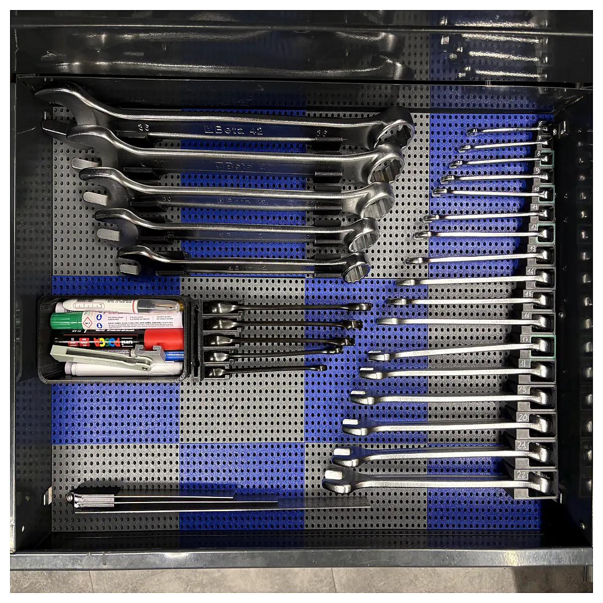 wrench organizer rack wall mount garage storage box holder for mechanic tools