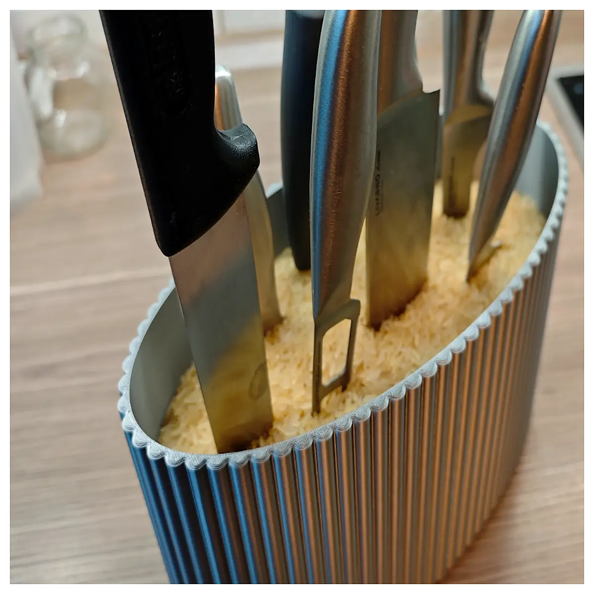 modern kitchen block holder space saving wood for countertop organization