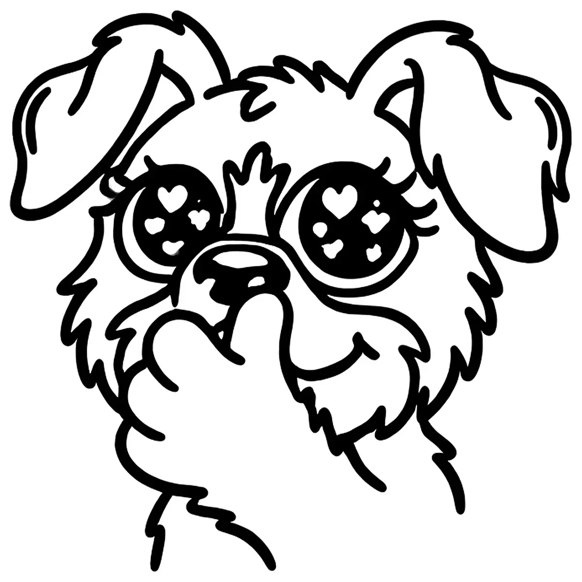 whimsical dog face wall art one line drawing minimalist pet decor for living room nursery