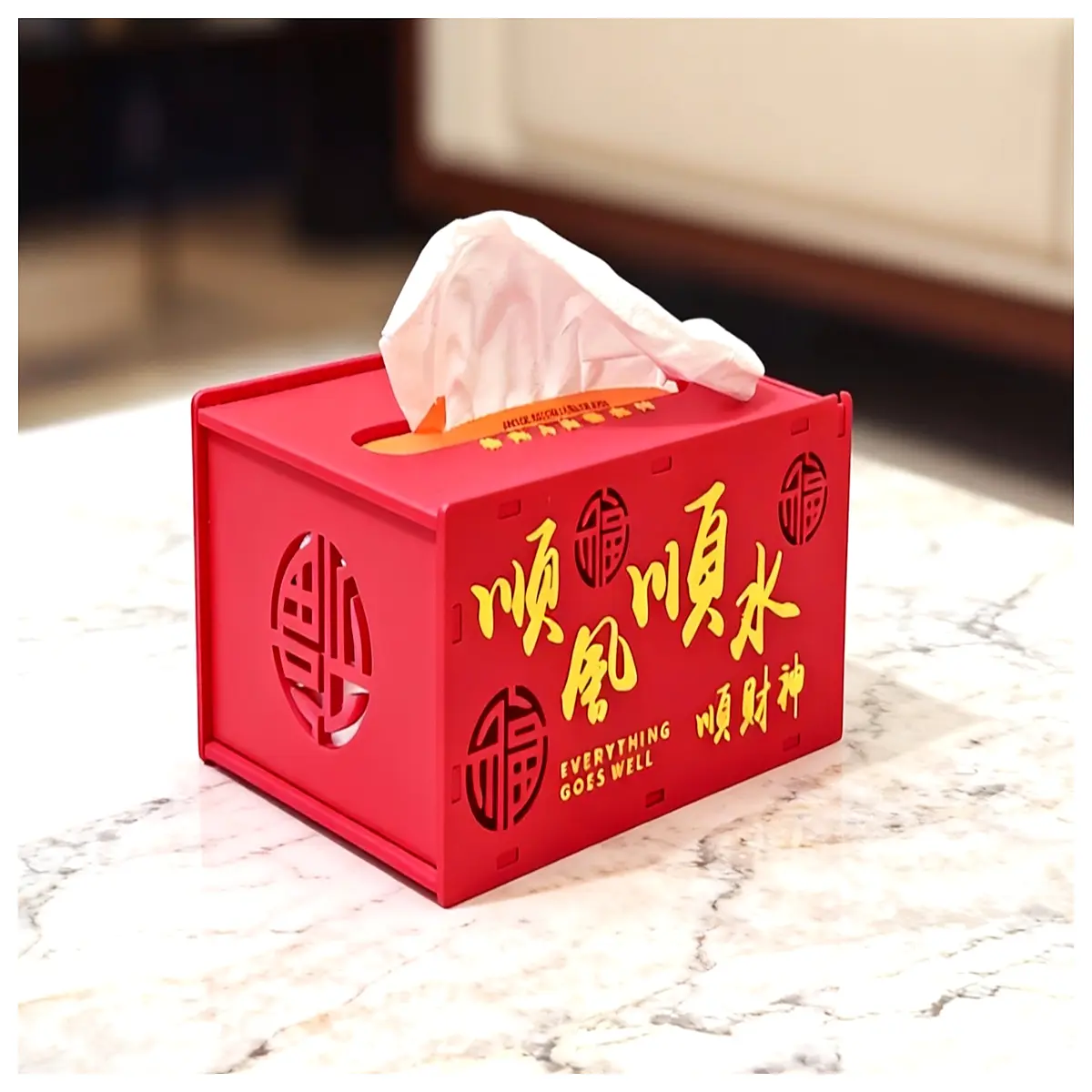2026 year of the horse lucky tissue box cover wind water home decor living room table organizer