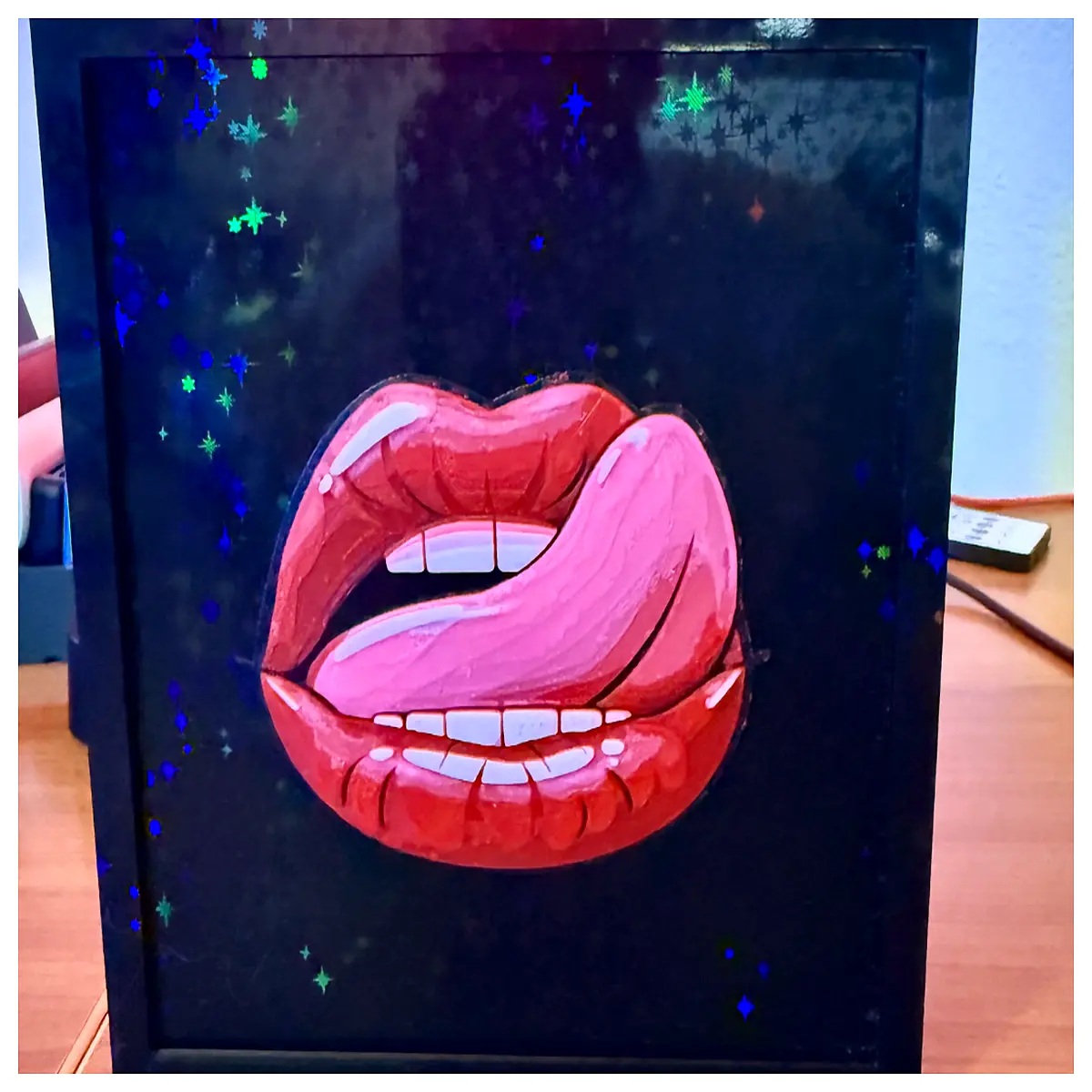 art lips wall decor vibrant mouth canvas print modern abstract face poster for bedroom living room