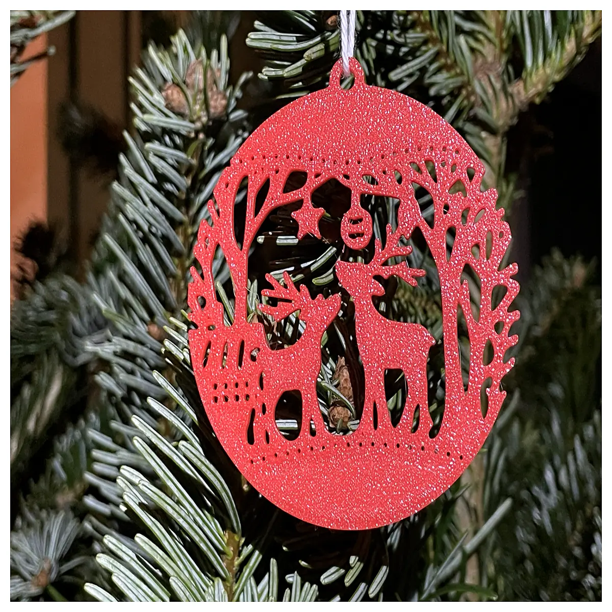 reindeer ornaments for christmas tree festive holiday decor woodland animal figurines xmas party supplies
