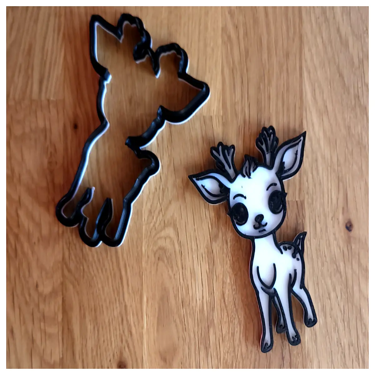 cute deer shaped cookie cutter dough press baking for kids party treats