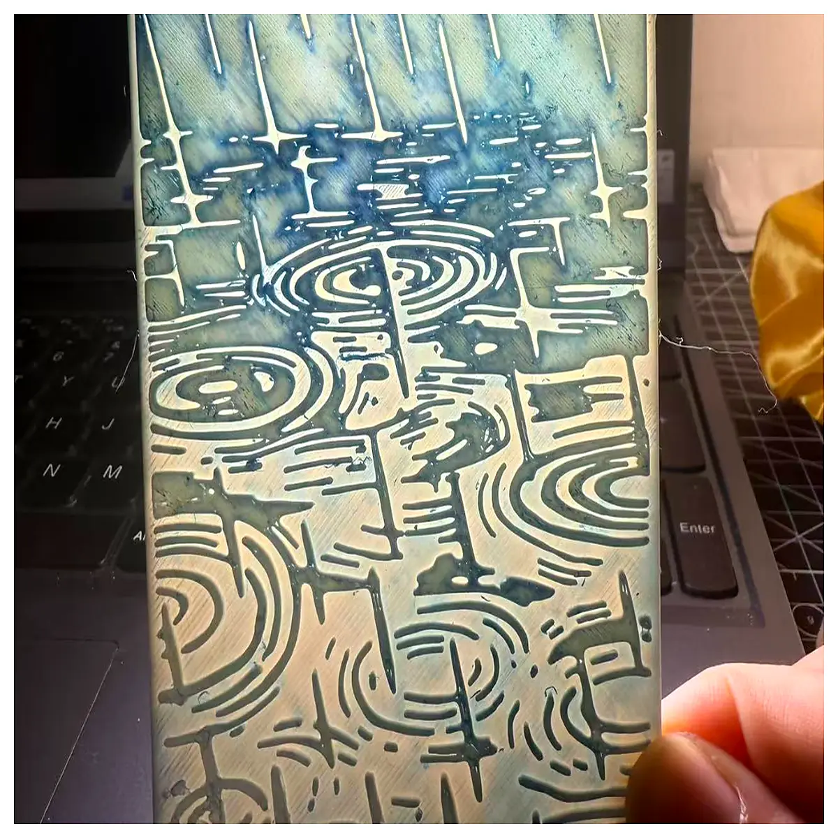 raindrop embossing stamp for water ripple texture paper crafting card making scrapbooking decorative seal