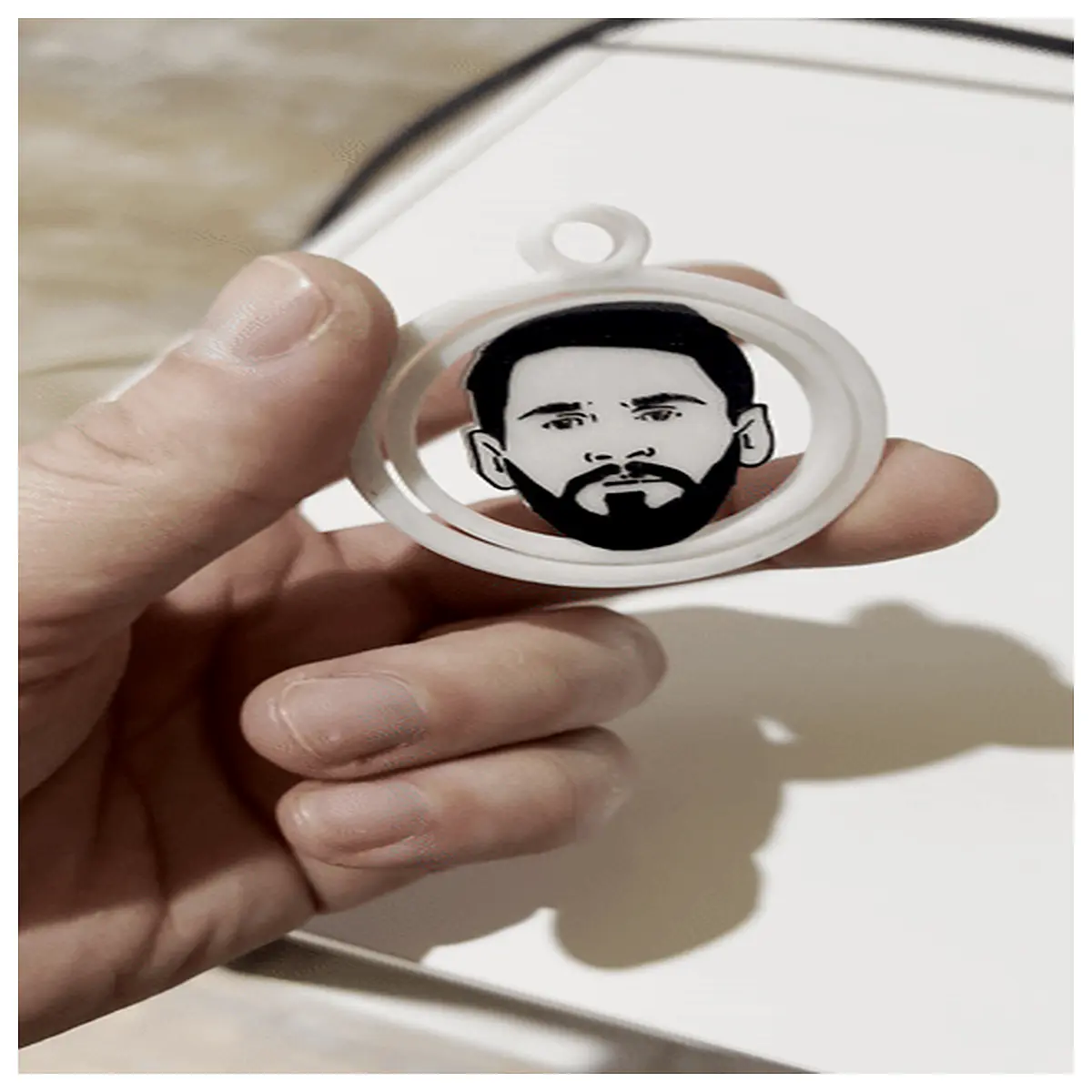 keychain leather soccer gift