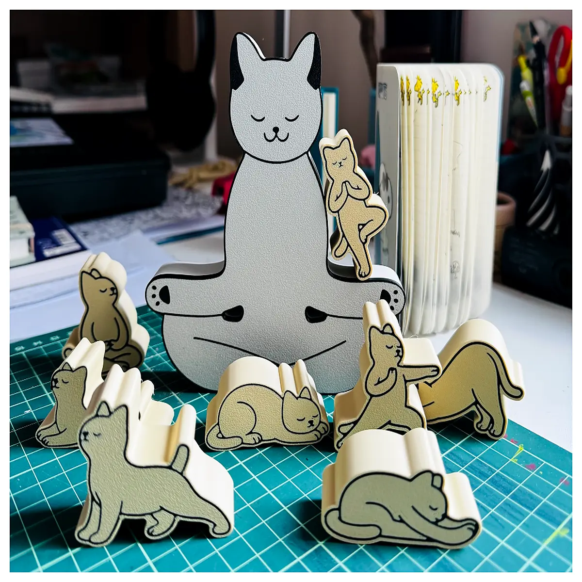 fun cat stacking toy for kids interactive floor game motor skills development puzzle cute animal balance blocks
