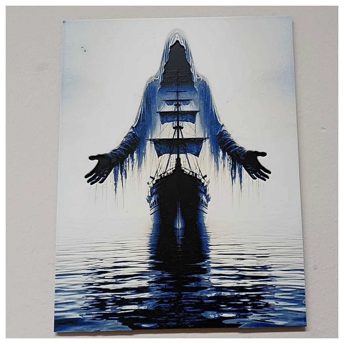 ghost and ship wall art canvas print nautical decor for living room bedroom hallway marine themed home decoration