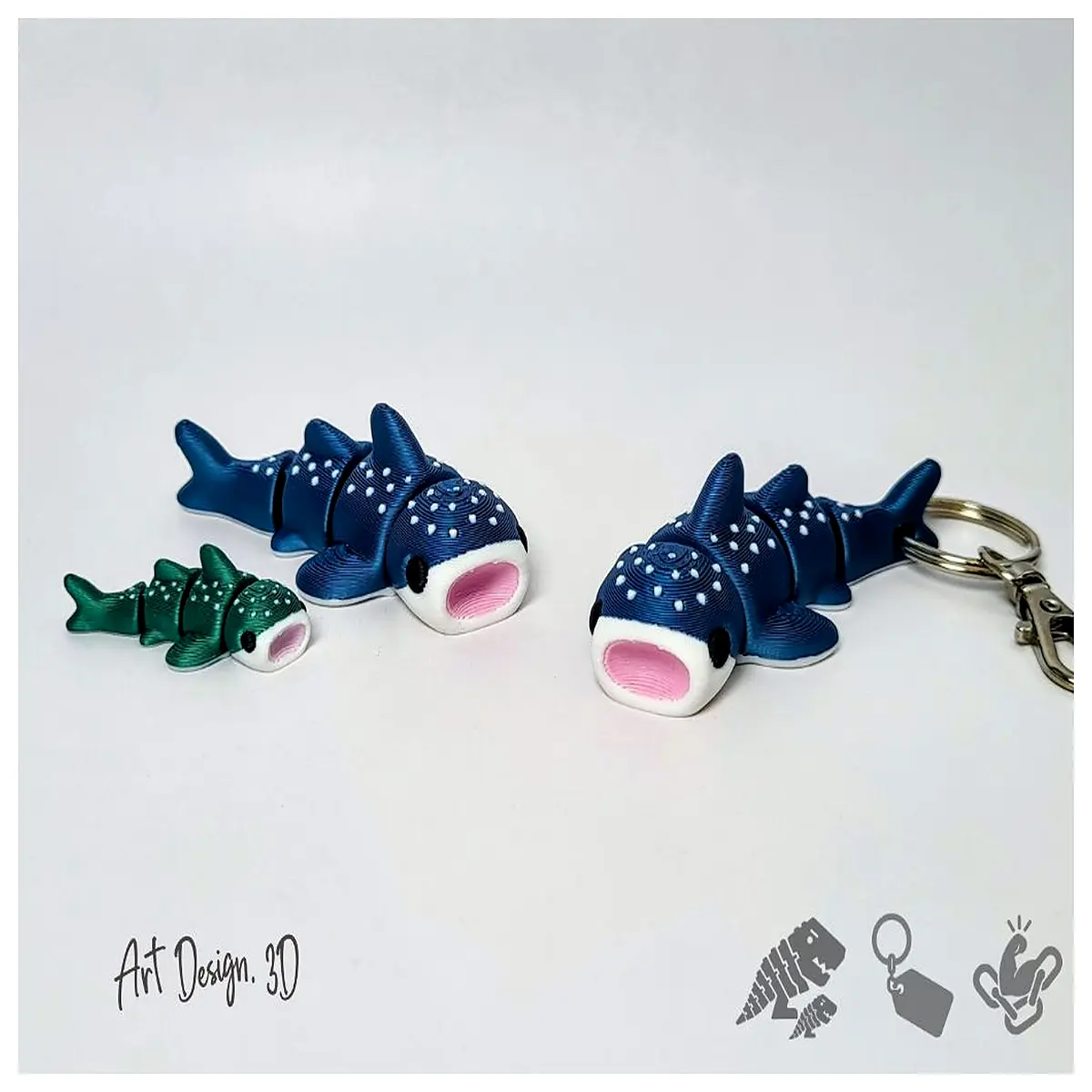 articulated whale shark plush toy with movable joints large soft stuffed animal for kids