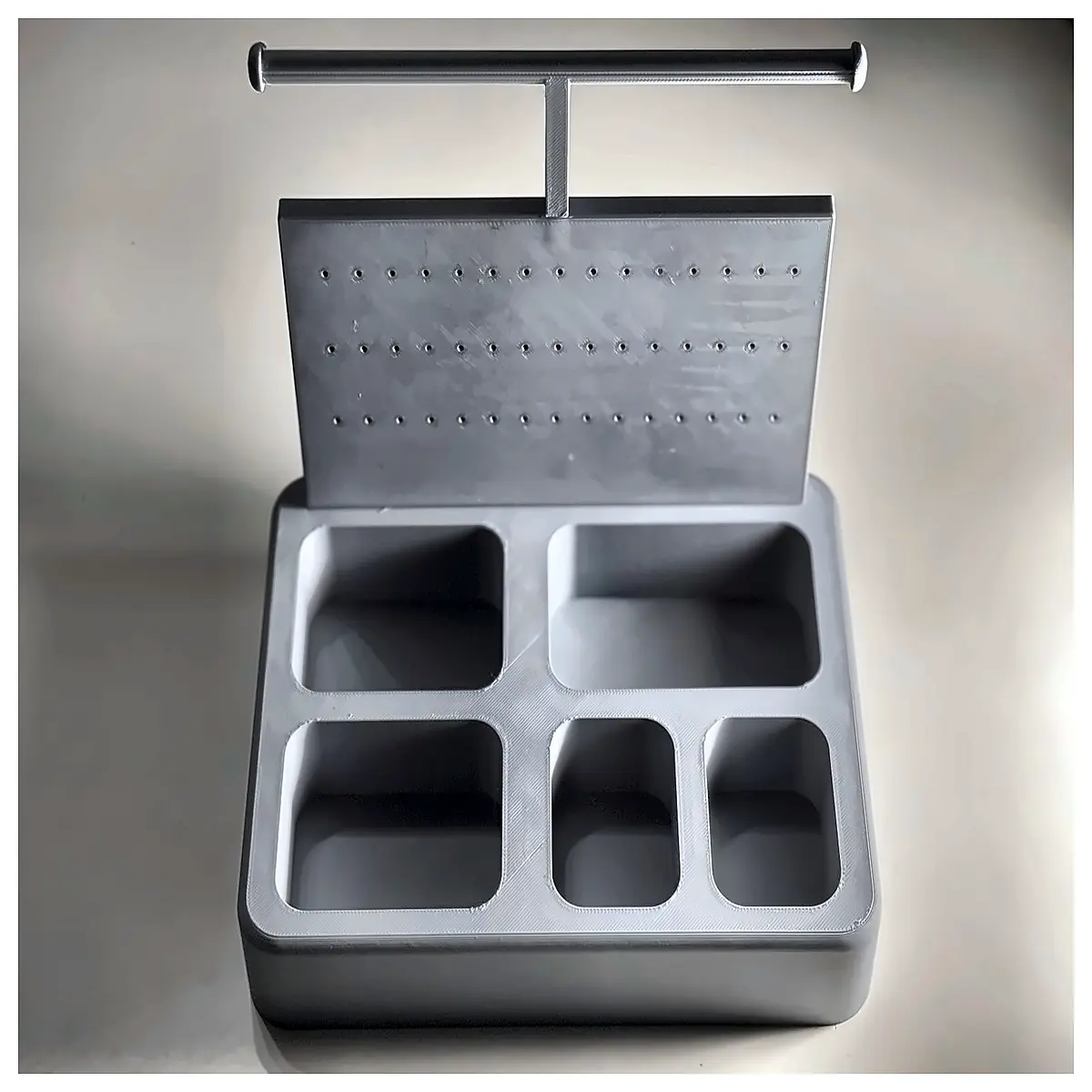 minimalist jewelry organizer tray with t bar for necklaces earrings rings storage