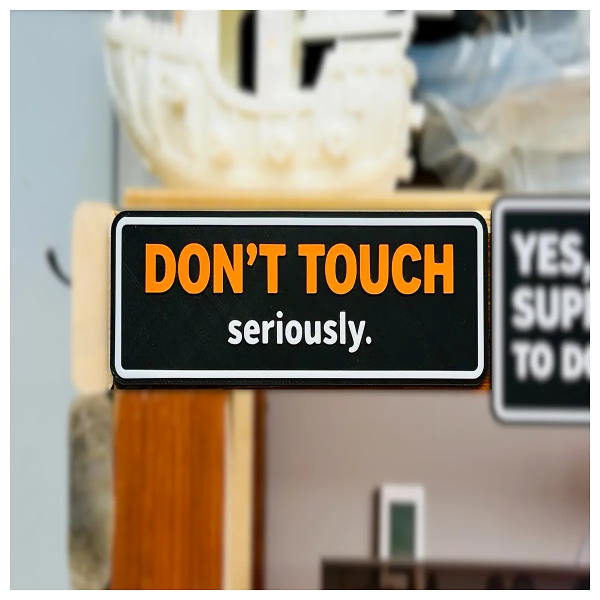 do not touch studio decor sign office wall art funny home decoration gift