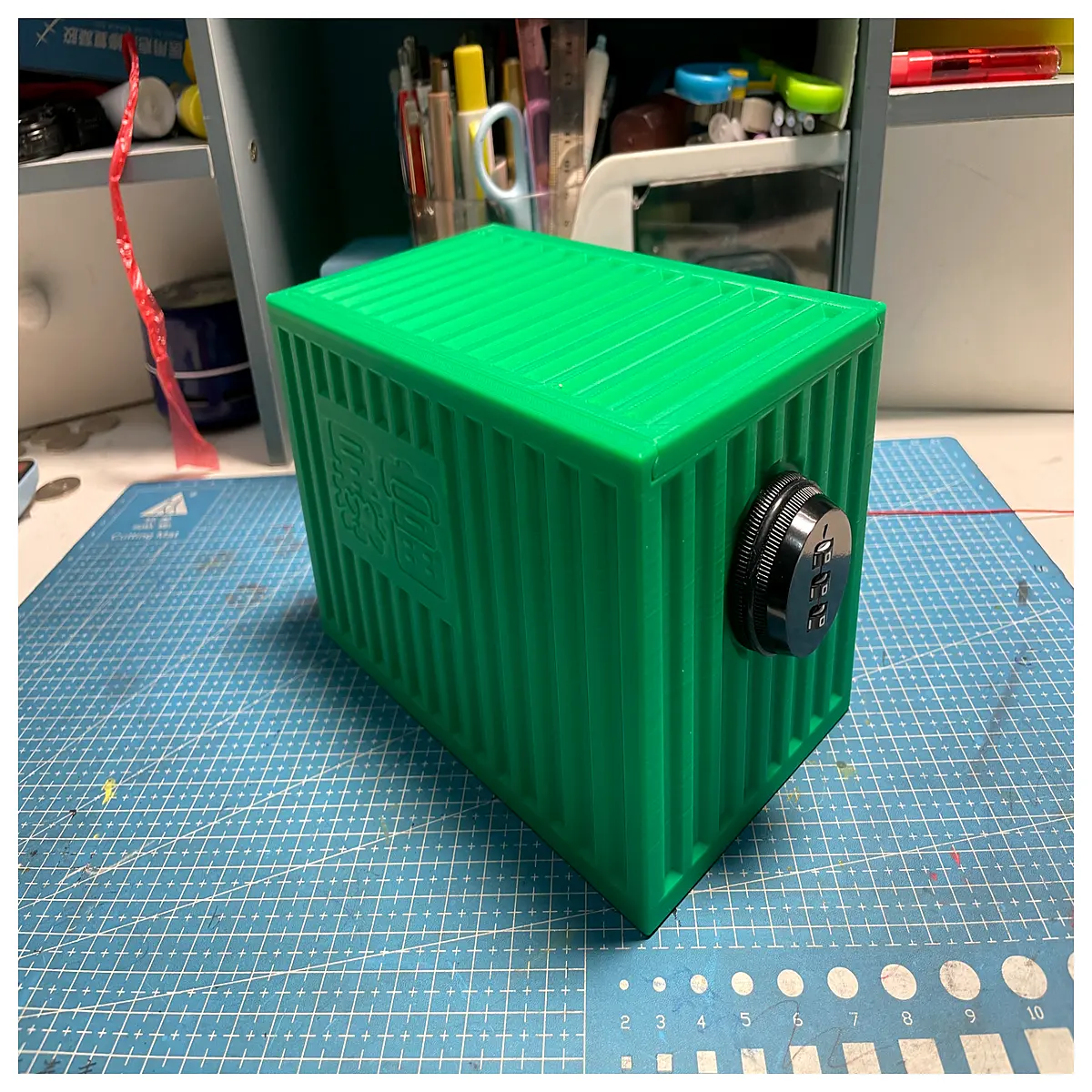 shipping container piggy bank with sliding lid large metal money box for kids novelty savings jar durable coin storage gift