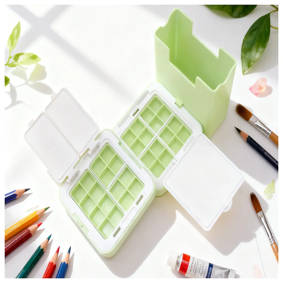 macaron watercolor palette refill pans empty dividers for handmade art supplies