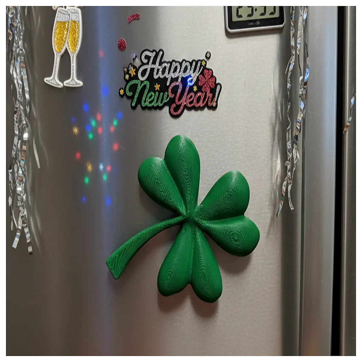magnetic four leaf magnet fridge decor lucky shamrock home office desk organizer