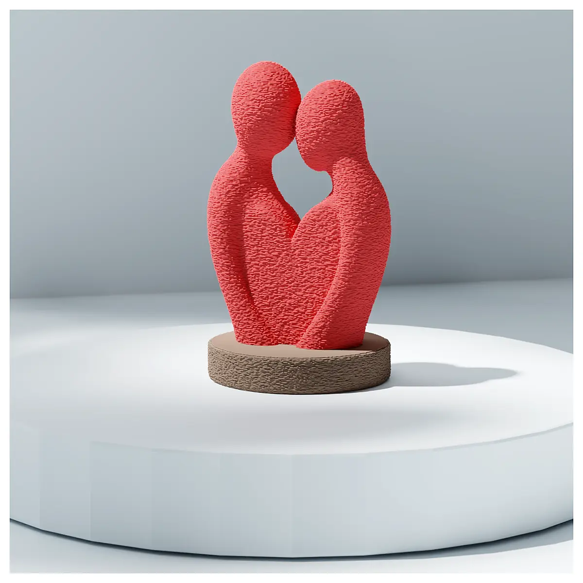 modern abstract sculpture contemporary metal wall art minimalist love symbol decor for living room