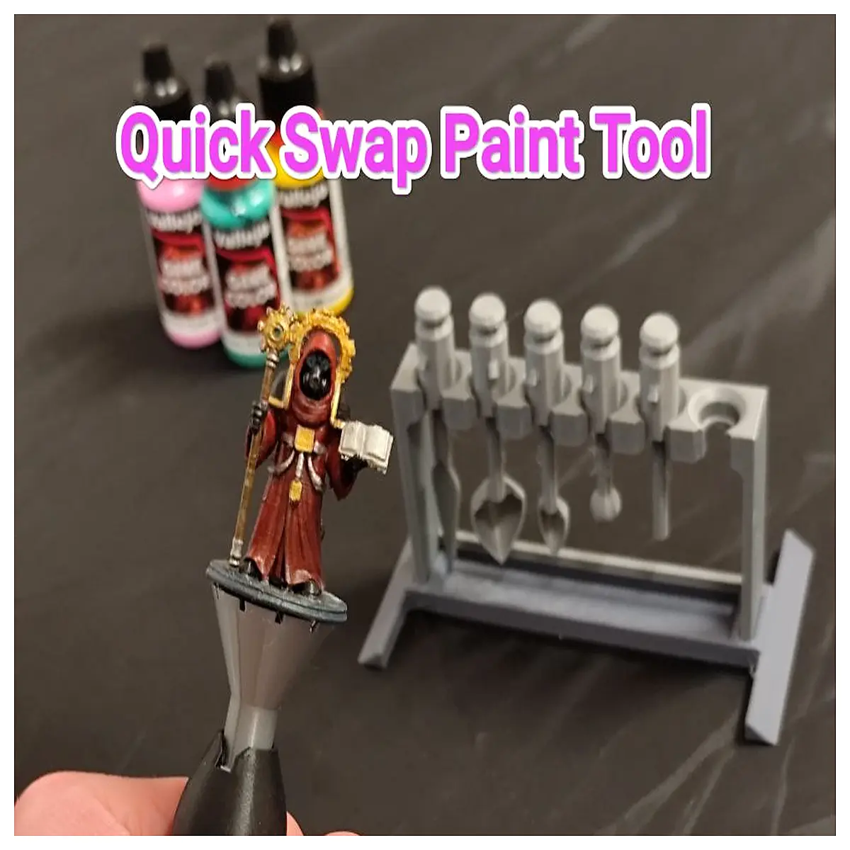 quick change paint brush handle adapter for acrylic oil watercolor painting tools ergonomic grip