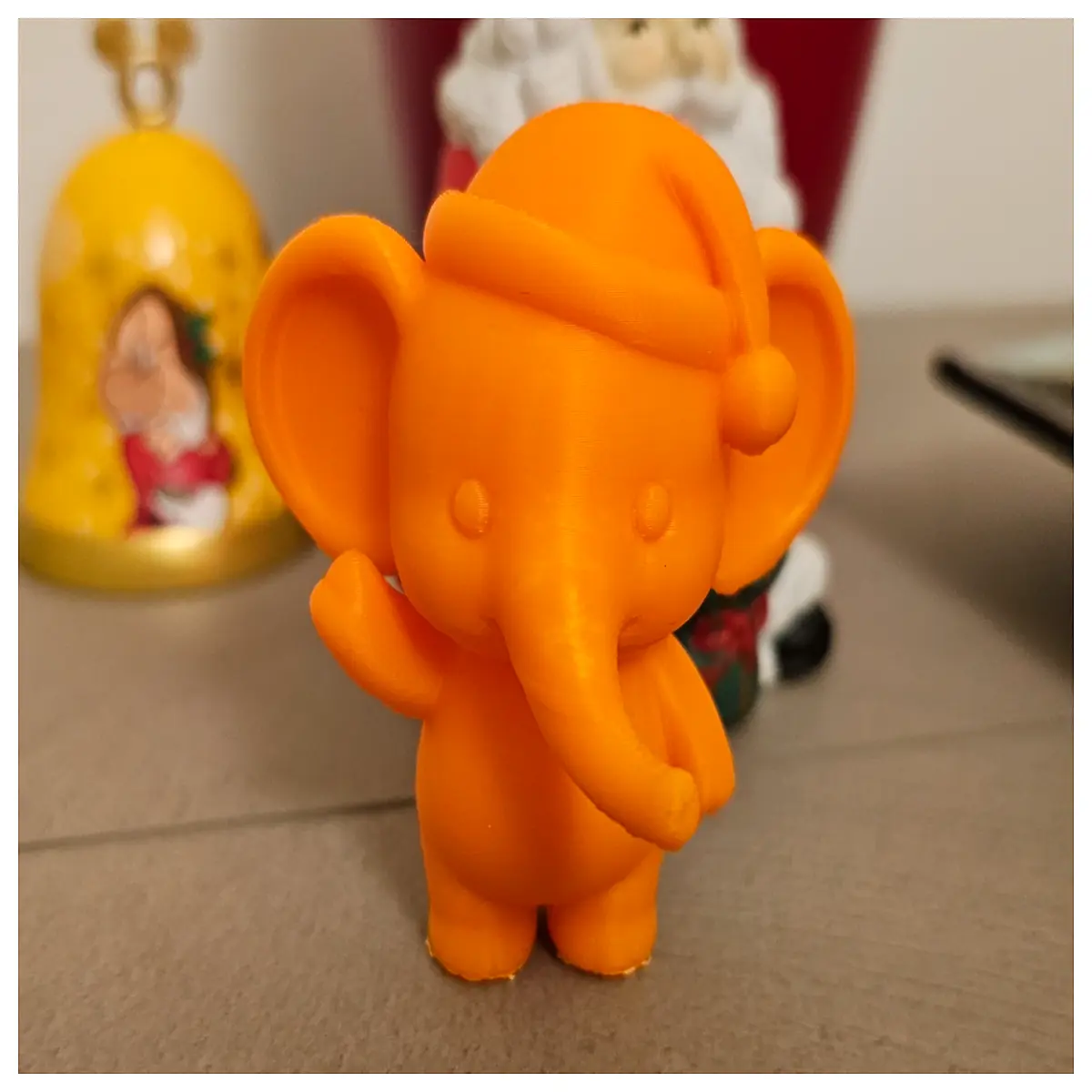 cute christmas elephant plush toy for kids festive holiday decor figurine baby shower gift ideas stuffed animal stocking stuffer