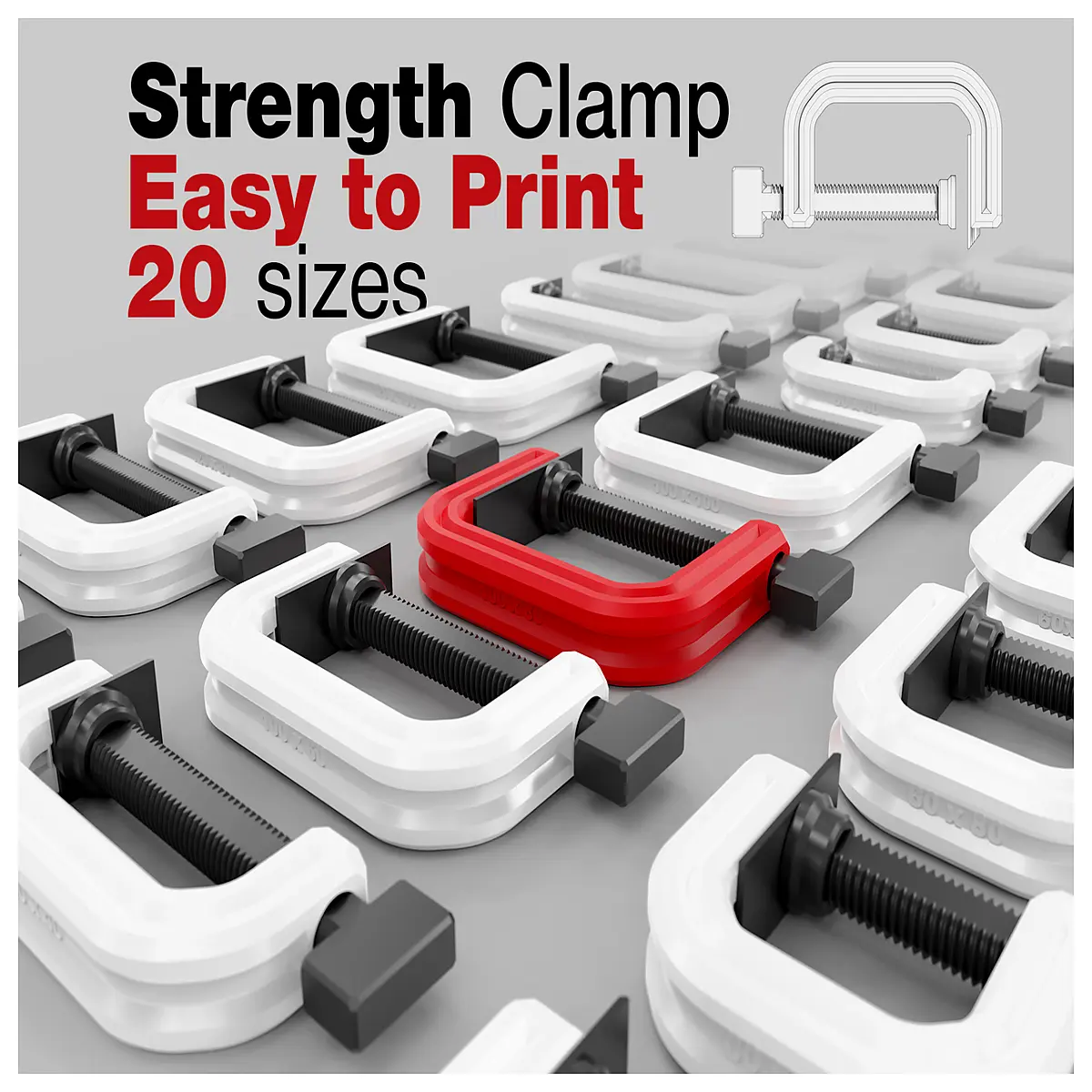 printer clamp easy print 20 sizes