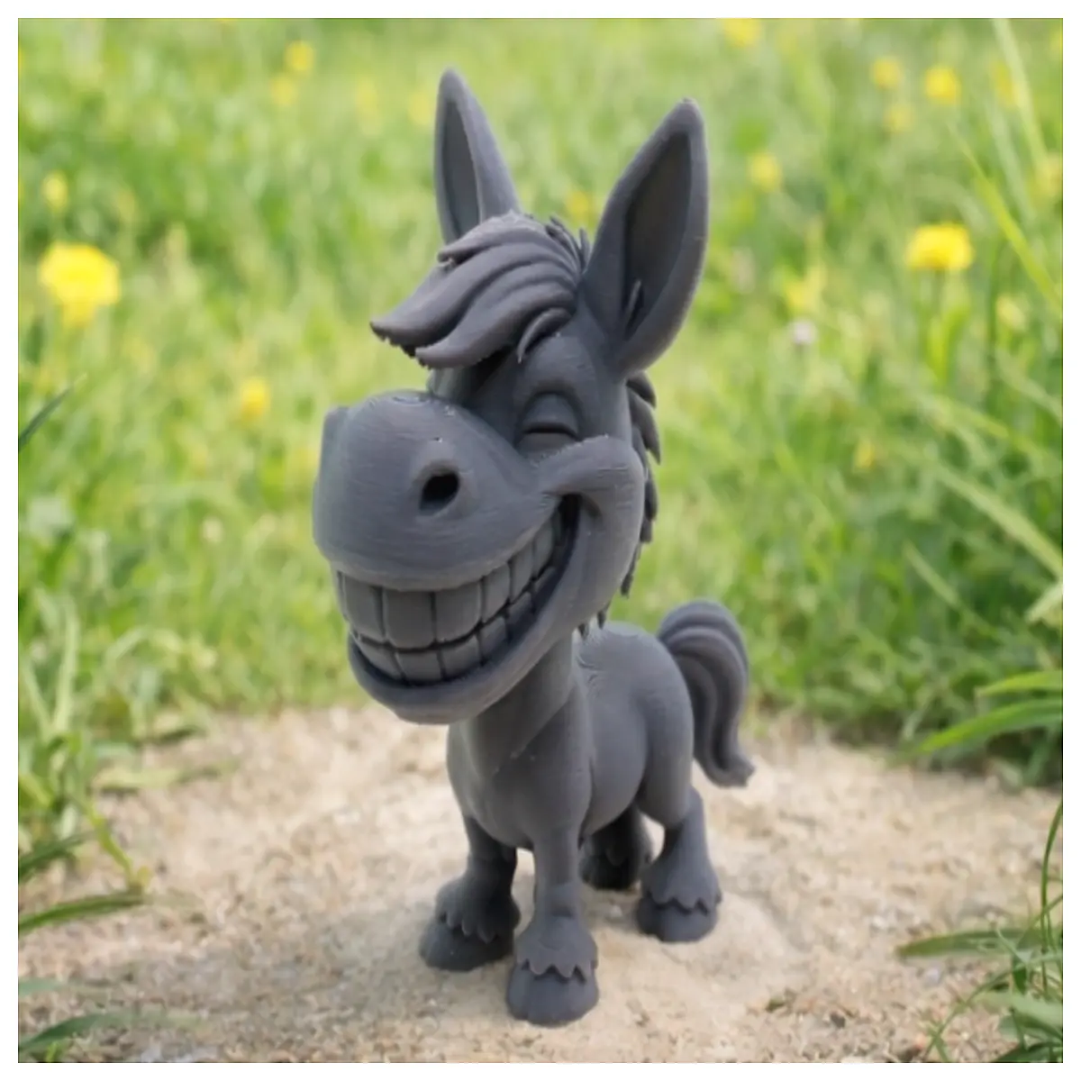 cute cartoon donkey plush with big teeth funny animal toy for kids grinning mule stuffed animal humorous children