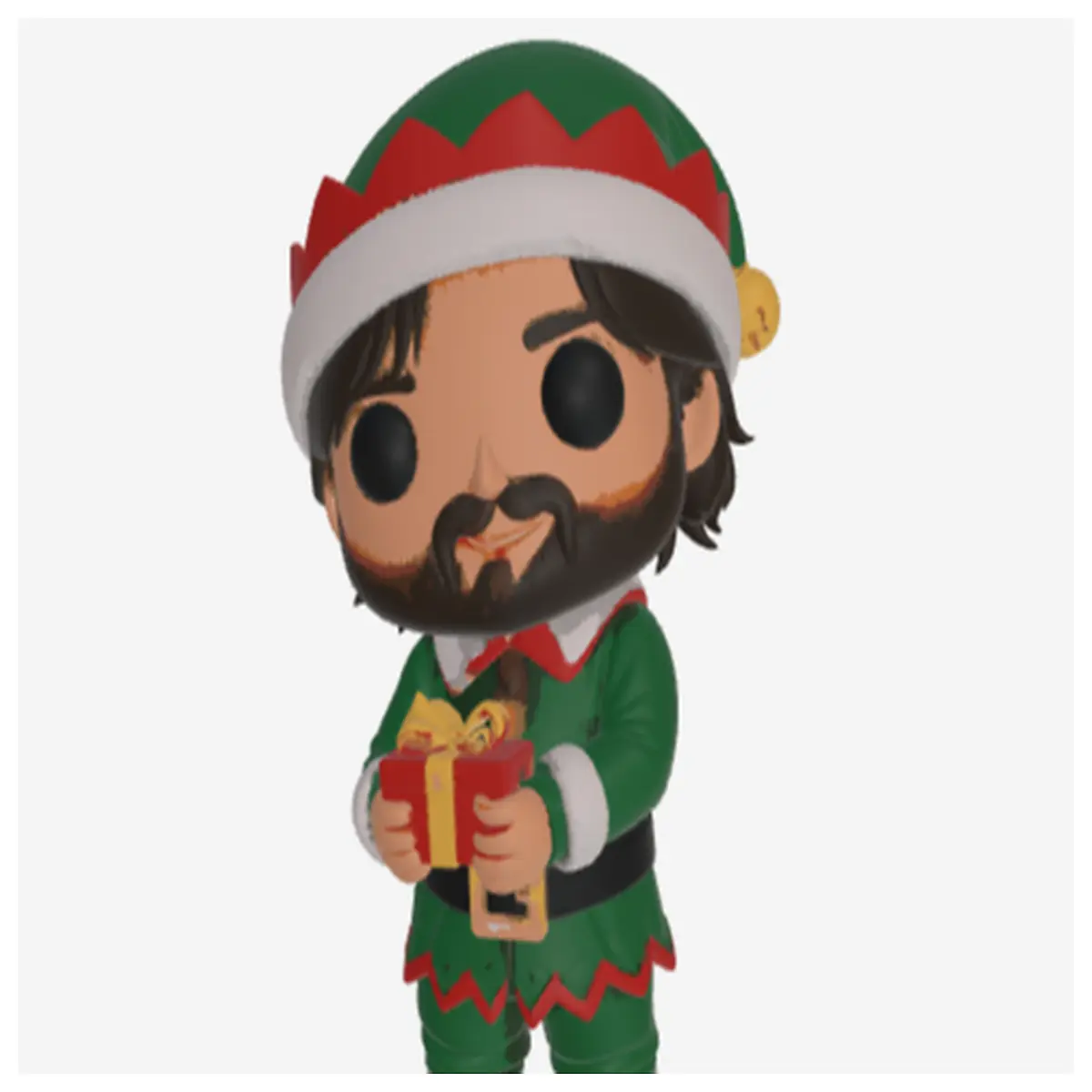cute elf holding kids holiday party favor stocking stuffer decoration