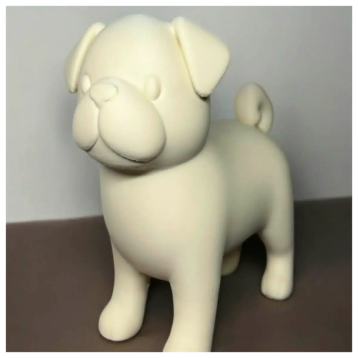 minimalist pug decor cute dog figurine for shelf modern home office desk accessory small resin pet statue gift