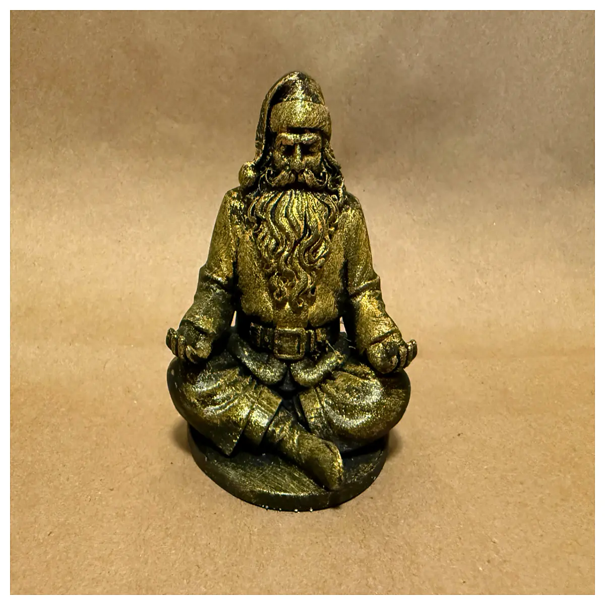 zen santa claus figurine meditation holiday calm christmas decor peaceful spirit