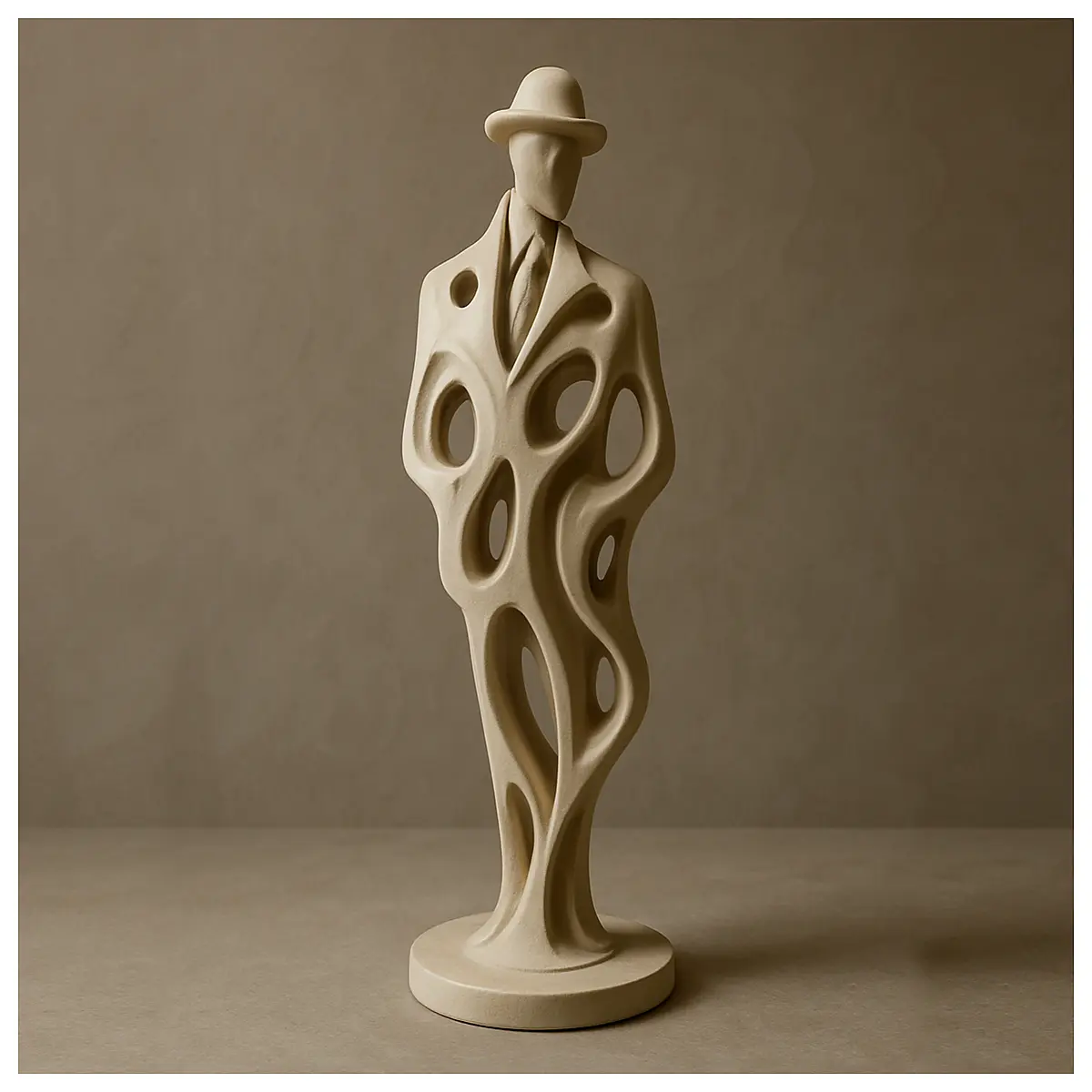 modern gentleman abstract bronze statue for living room decor masculine home art sculpture