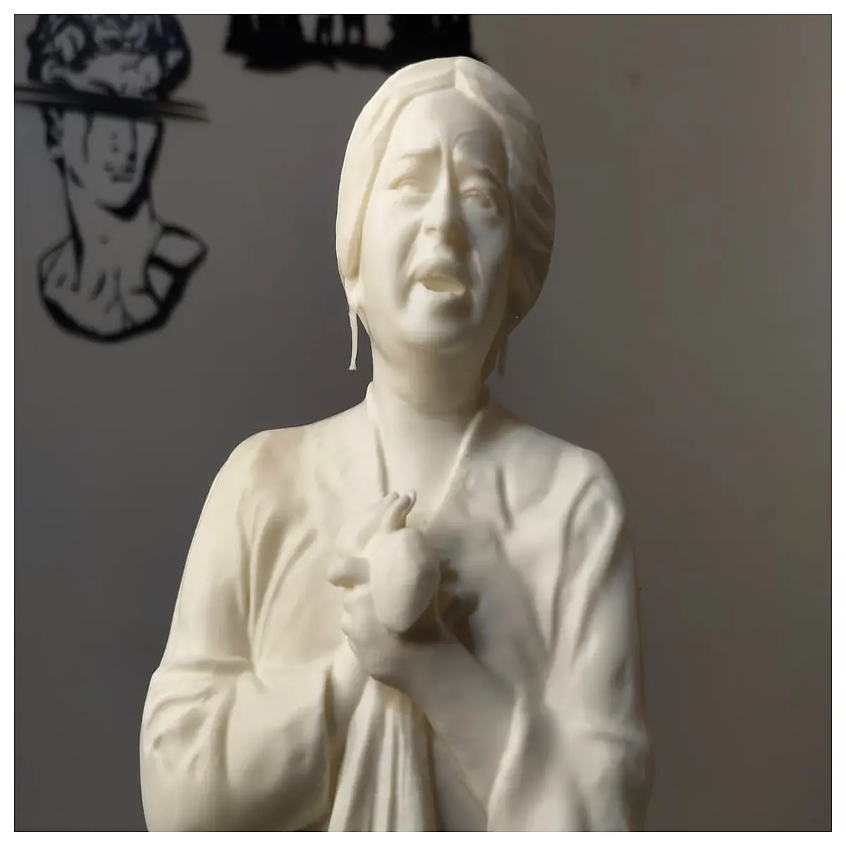 umm kulthum statue bronze bust egyptian music legend home decor art gift