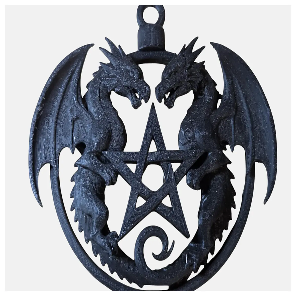 dragon statue with cross and stars home decor fantasy figurine