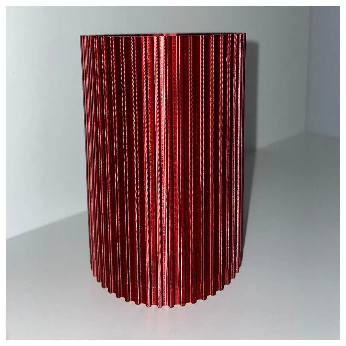 round planter with vertical lines ceramic flower pot modern minimalist indoor outdoor garden decor