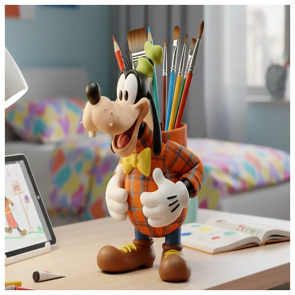 cute cartoon pen holder desk organizer for kids art supplies storage