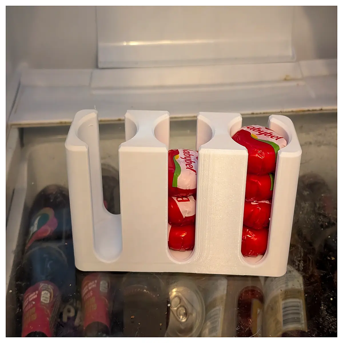 babybel cheese fridge organizer rack storage shelf holder for snack boxes