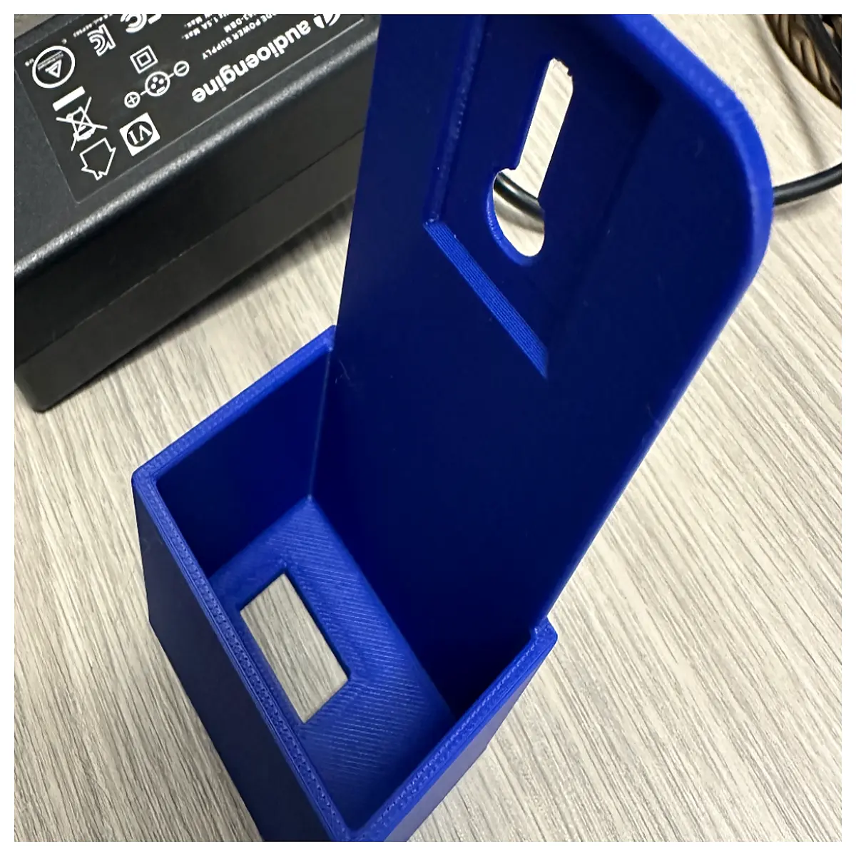 power brick wall mount holder organizer for laptop charger cable management