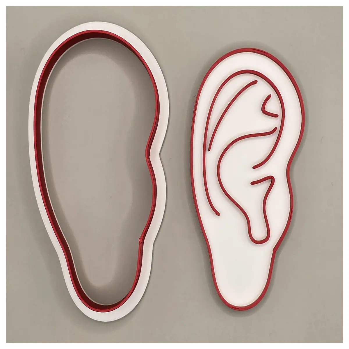anatomical ear cookie cutter silicone for fondant clay baking craft stamping tool