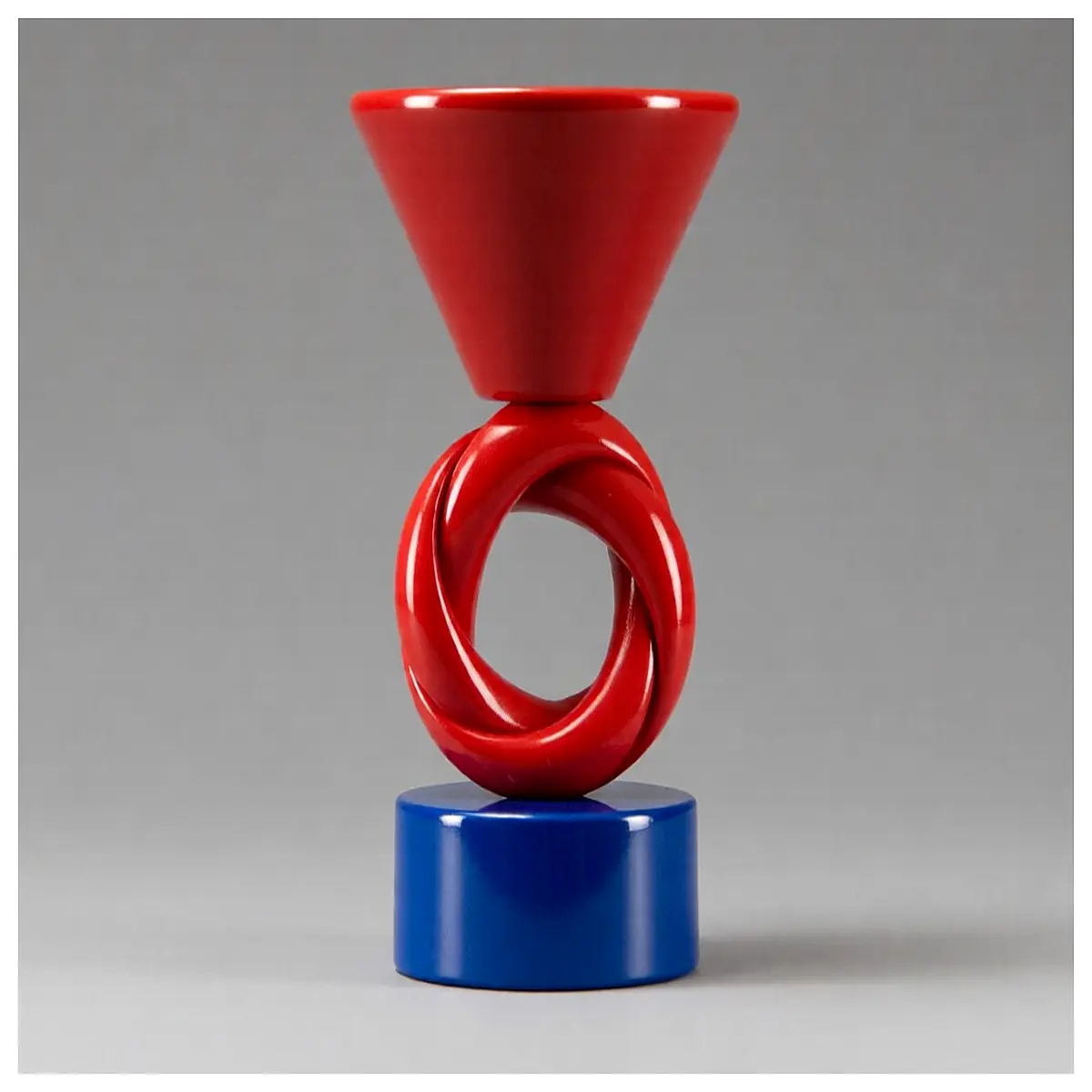 modern abstract red blue metal wall art sculpture for living room office decor